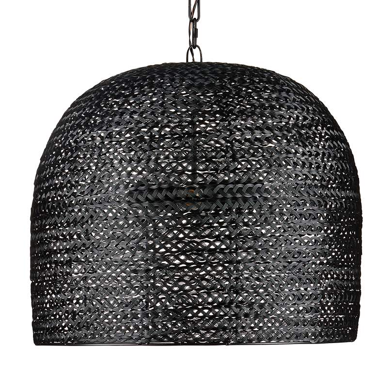 Image 6 Currey & Company Piero 22 1/4"W Satin Black 3-Light Pendant more views