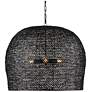 1_Currey & Company Piero 31 1/2"W Satin Black 3-Light Pendant