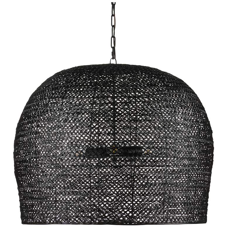 Image 2 Currey & Company Piero 31 1/2"W Satin Black 3-Light Pendant more views