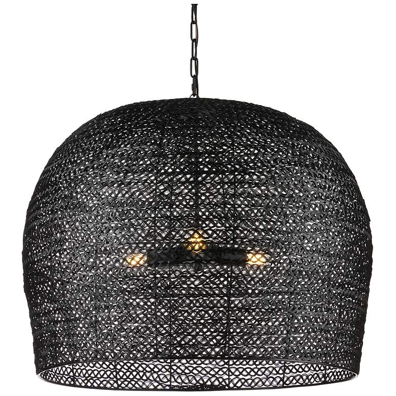 Image 3 Currey & Company Piero 31 1/2"W Satin Black 3-Light Pendant more views