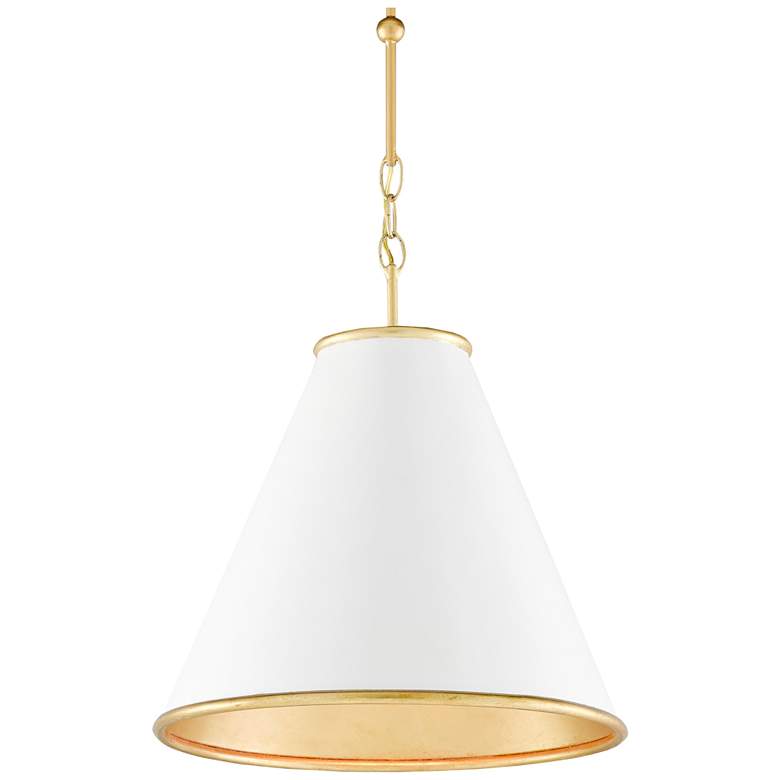 Image 1 Currey &#38; Company Pierrepont 16 inch Small White 1-Light Pendant