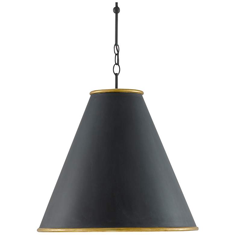 Image 2 Currey & Company Pierrepont 22" Large Black 1-Light Pendant more views