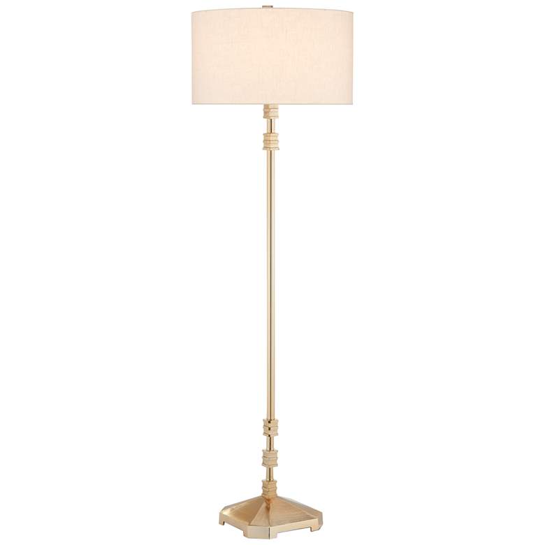 Image 2 Currey &amp; Company Pilare 64 inch  Shiny Gold Floor Lamp