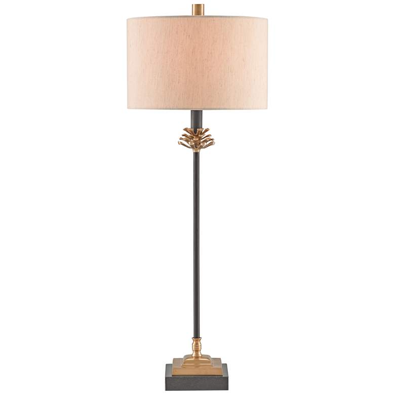 Image 1 Currey & Company Pinegrove Brass and Black Table Lamp