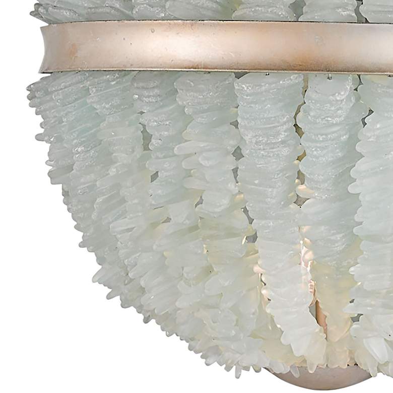 Image 3 Currey and Company Platea 16 1/2" Wide Silver Leaf Seaglass Chandelier more views