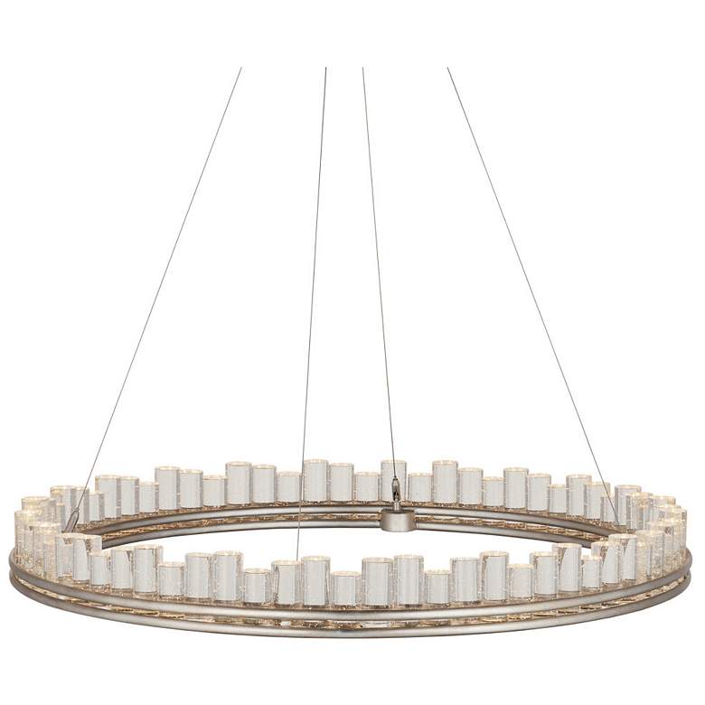 Image 1 Currey & Company Pleiades 36" Seeded Crystal LED Chandelier