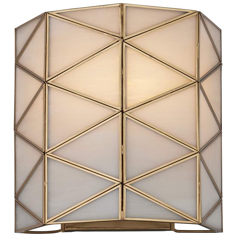 Image 2 Currey & Company Polyhedron 12"H Antique Brass Wall Sconce