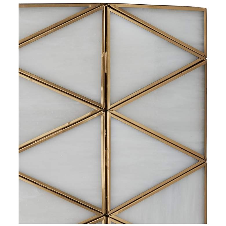Image 3 Currey & Company Polyhedron 12"H Antique Brass Wall Sconce more views