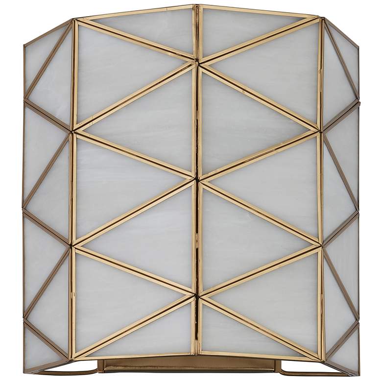 Image 6 Currey & Company Polyhedron 12"H Antique Brass Wall Sconce more views