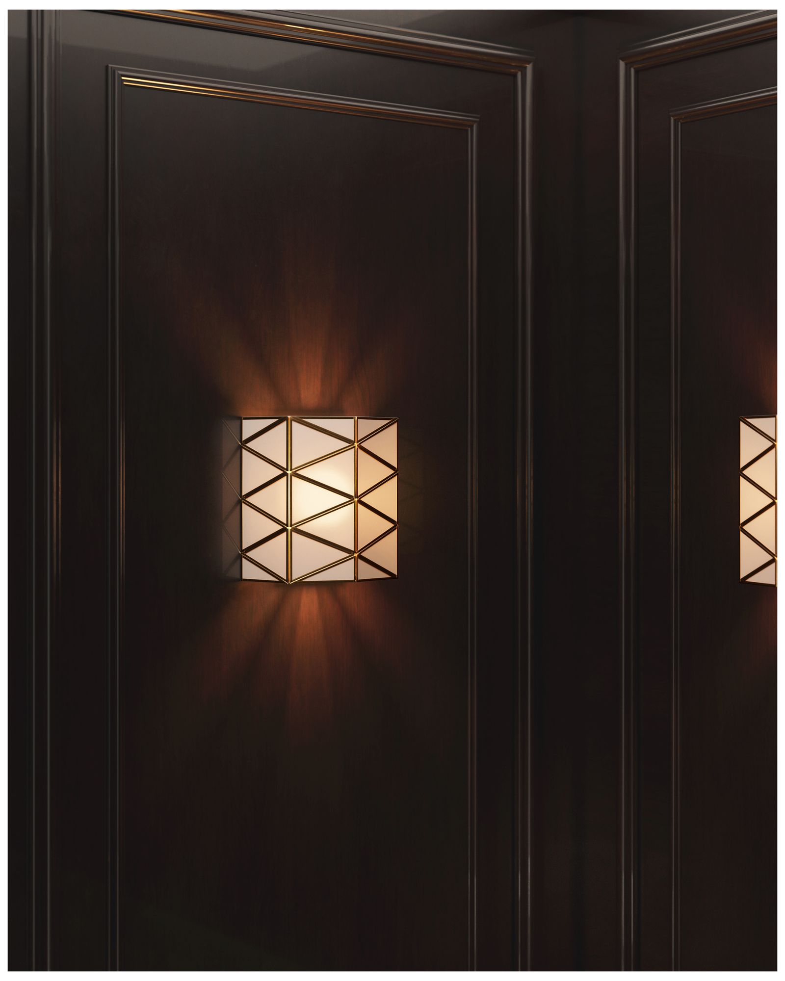 Currey &amp; Company Polyhedron 12"H Antique Brass Wall Sconce