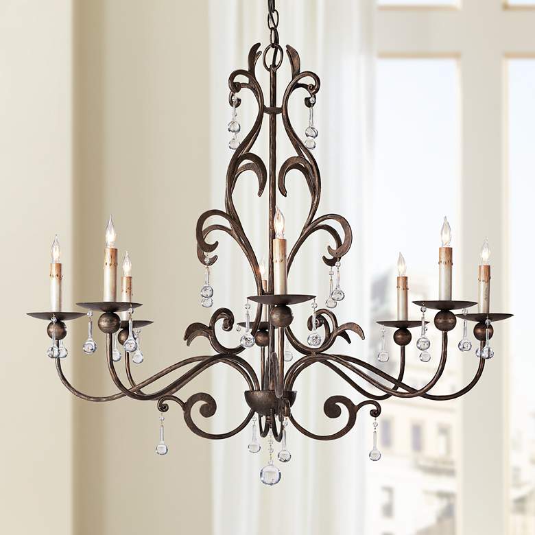 Image 1 Currey and Company Pompeii 8-Light 35" Wide Chandelier