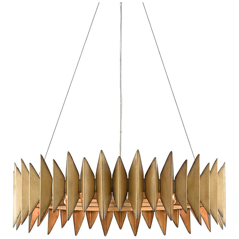 Image 1 Currey & Company Potter 32" Gold 8-Light Chandelier