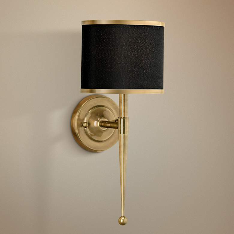 Image 1 Currey and Company Primo 19 inch High Brass Wall Sconce
