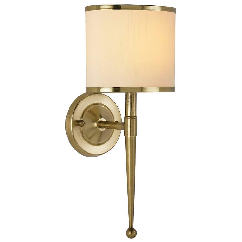 Image 1 Currey &#38; Company Primo Cream &#38; Brass 1-Light Wall Sconce