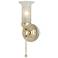 Currey & Company Pristine Silver 1-Light Wall Sconce 16.75"H