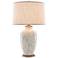 Currey and Company Provenance White Floral Motif Table Lamp