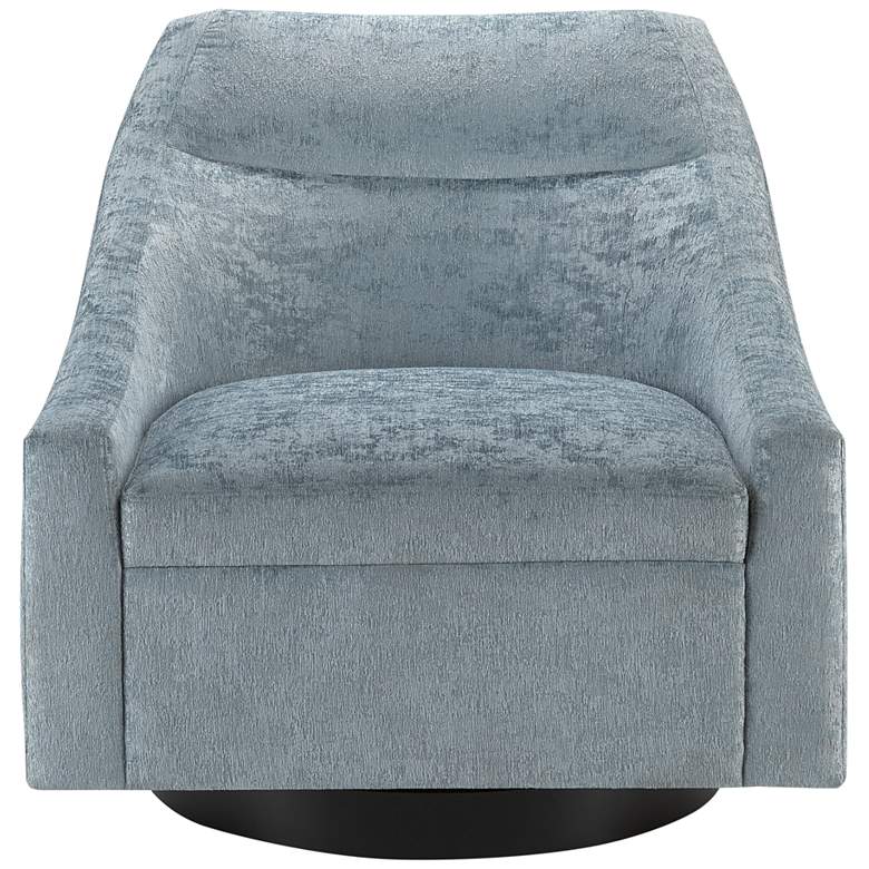 Image 4 Currey and Company Pryce Buzzword Cerulean Swivel Chair more views