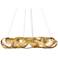 Currey & Company Queenbee 42" Wide Gold Palm Ring Chandelier
