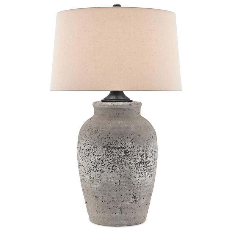 Image 1 Currey and Company Quest 35" High Rustic Gray Concrete Table Lamp