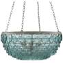 2_Currey & Company Quorum 32 1/2" Wide Turquoise Glass Chandelier