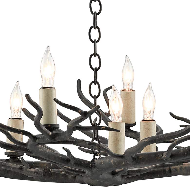 Image 2 Currey & Company Rainforest 34 1/2" Rustic Bronze Chandelier more views