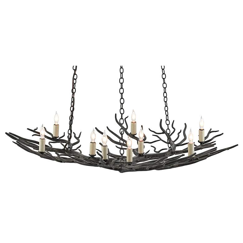Image 3 Currey & Company Rainforest 34 1/2" Rustic Bronze Chandelier more views