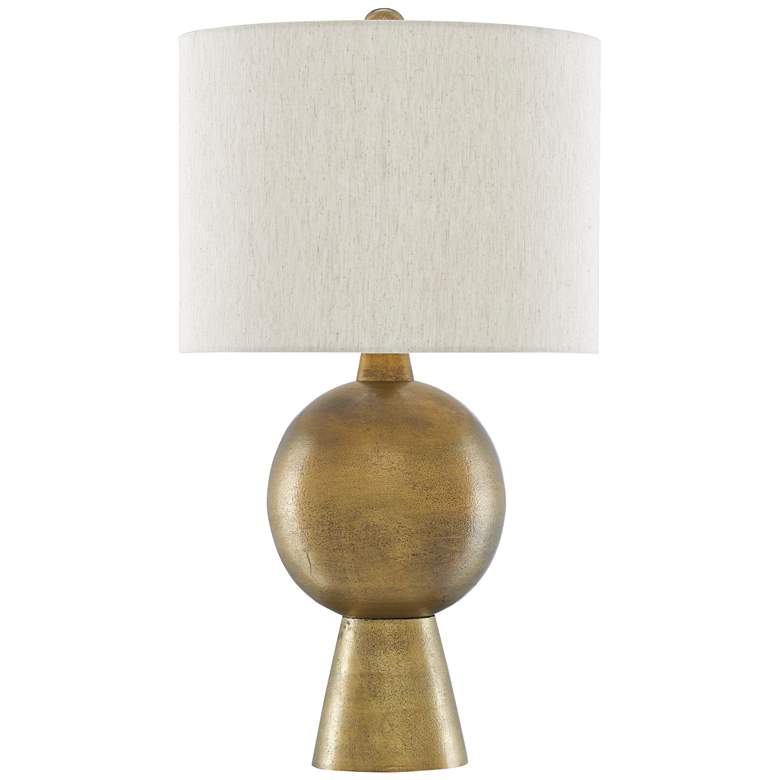Image 1 Currey and Company Rami Antique Brass Metal Table Lamp