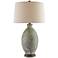 Currey & Company Remi 30" High Green Drip-Bronze Ceramic Lamp