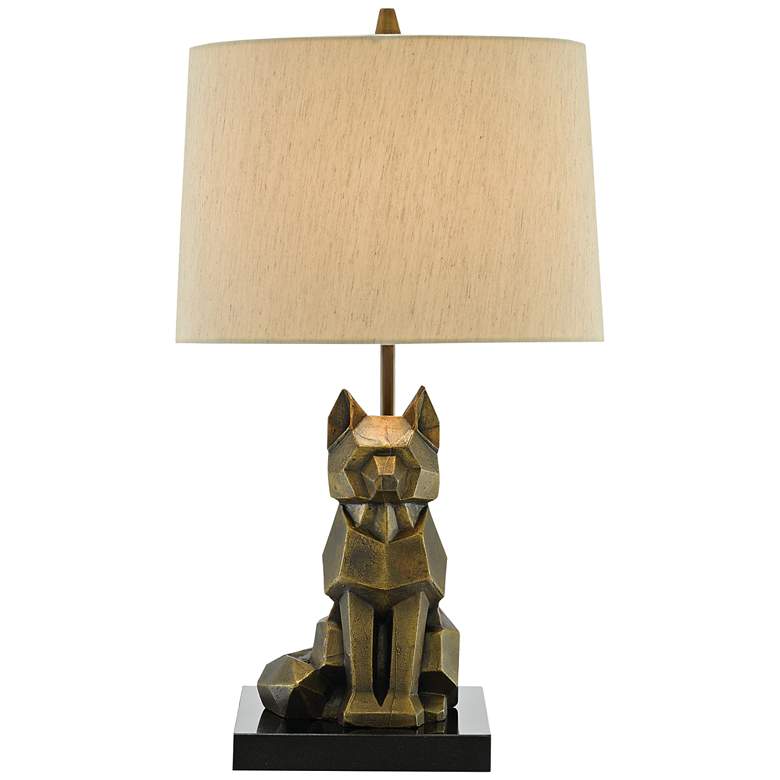 Image 1 Currey and Company Renard Vintage Brass Accent Table Lamp