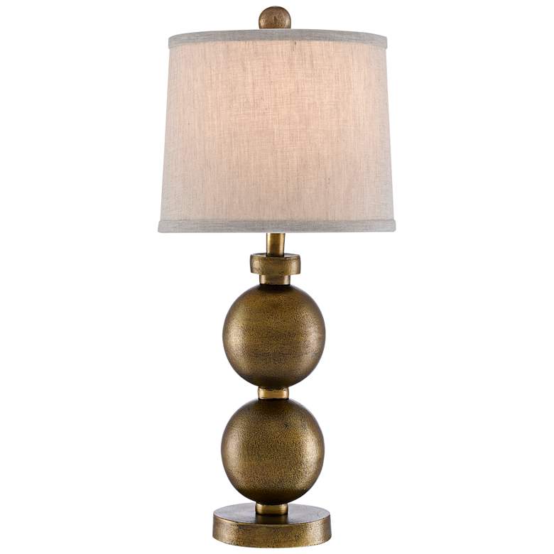Image 1 Currey and Company Replete Antique Brass Accent Table Lamp