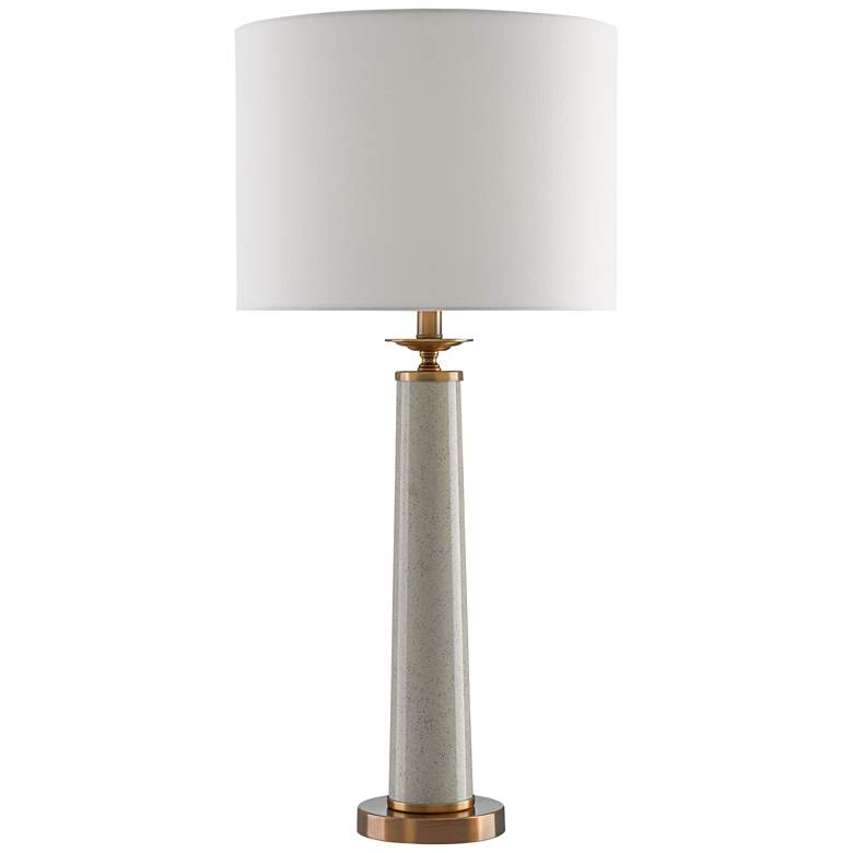 Image 1 Currey and Company Rhyme Speckled Gray Table Lamp