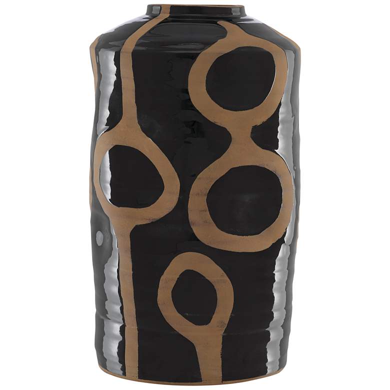 Image 1 Currey and Company Riku Black 20 1/4" High Terracotta Vase