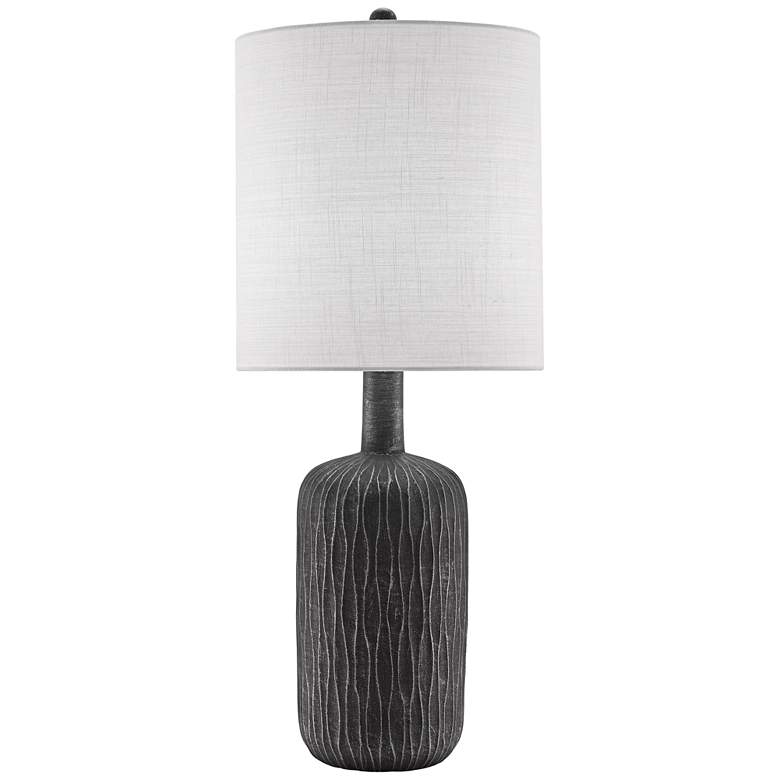 Image 1 Currey & Company Rivers 32 1/2" Steel Gray Ceramic Table Lamp