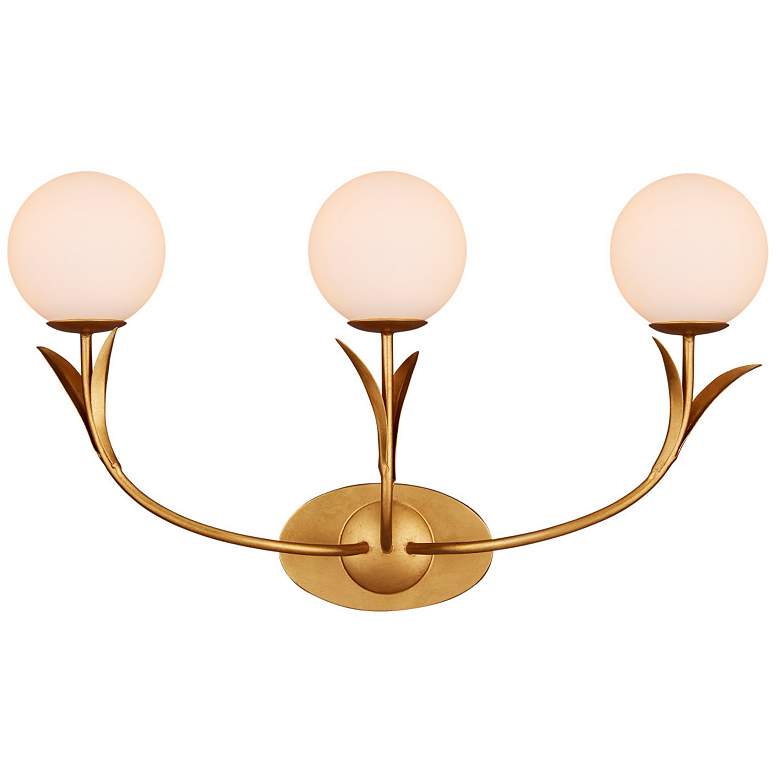 Image 1 Currey & Company Rossville 3-Light Gold Wall Sconce