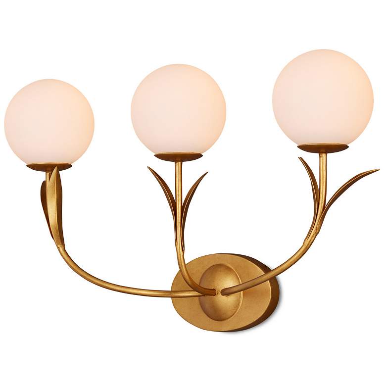Image 3 Currey & Company Rossville 3-Light Gold Wall Sconce more views