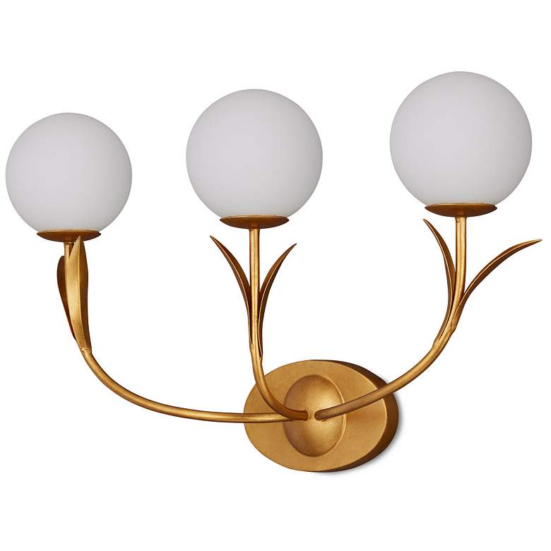 Image 5 Currey & Company Rossville 3-Light Gold Wall Sconce more views