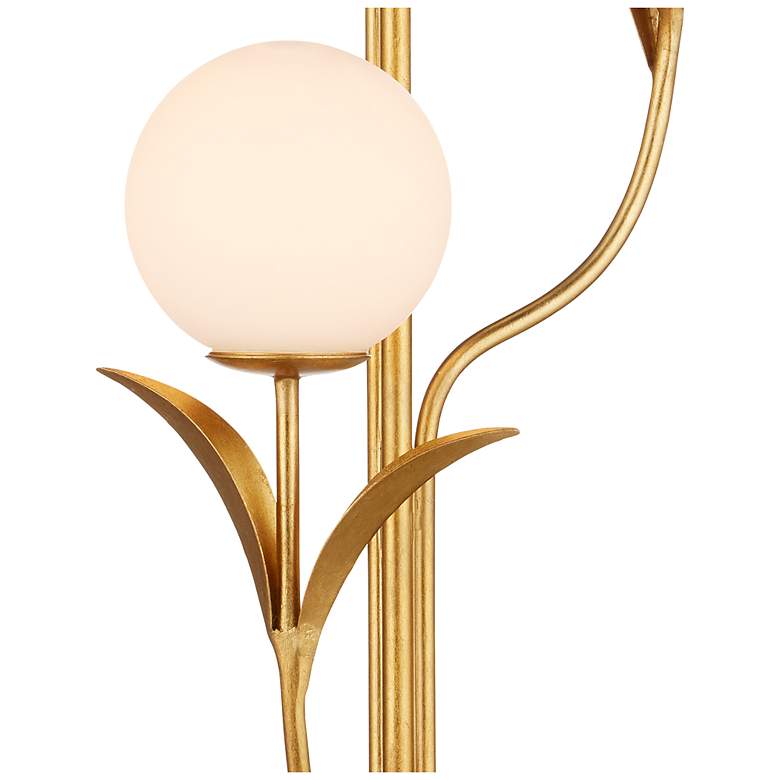 Image 3 Currey & Company Rossville Gold Leaf 4-Light Tree Floor Lamp more views