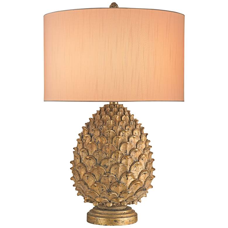 Image 1 Currey and Company Royale Antique Gold Pineapple Table Lamp