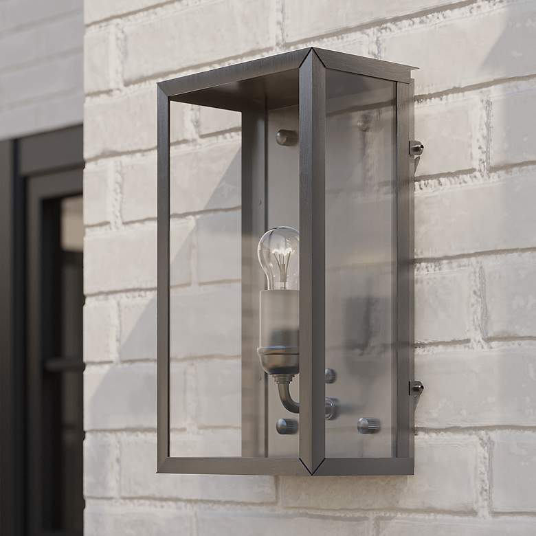 Image 1 Currey & Company Royster Silver Outdoor 1-Light Wall Sconce