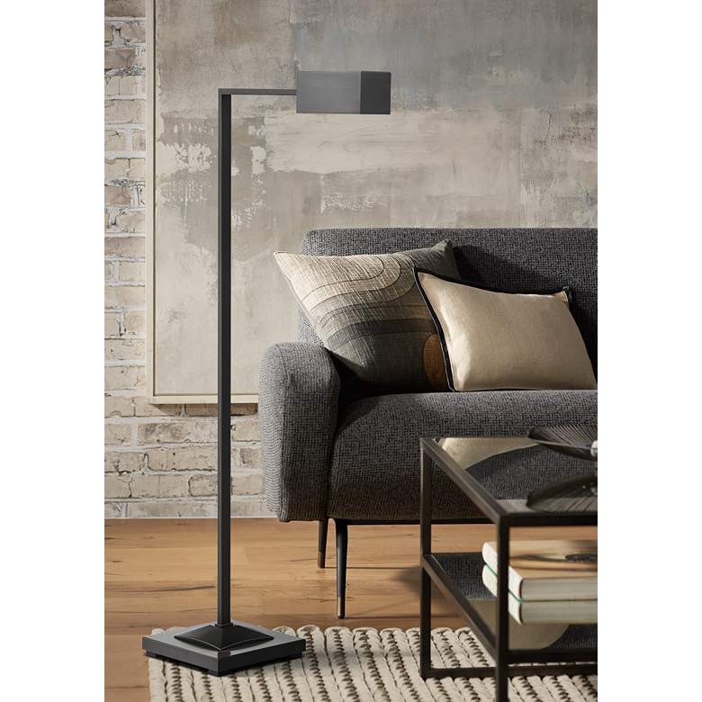 Image 1 Currey & Company Ruxley 44 1/4" Bronze Finish Modern Floor Lamp