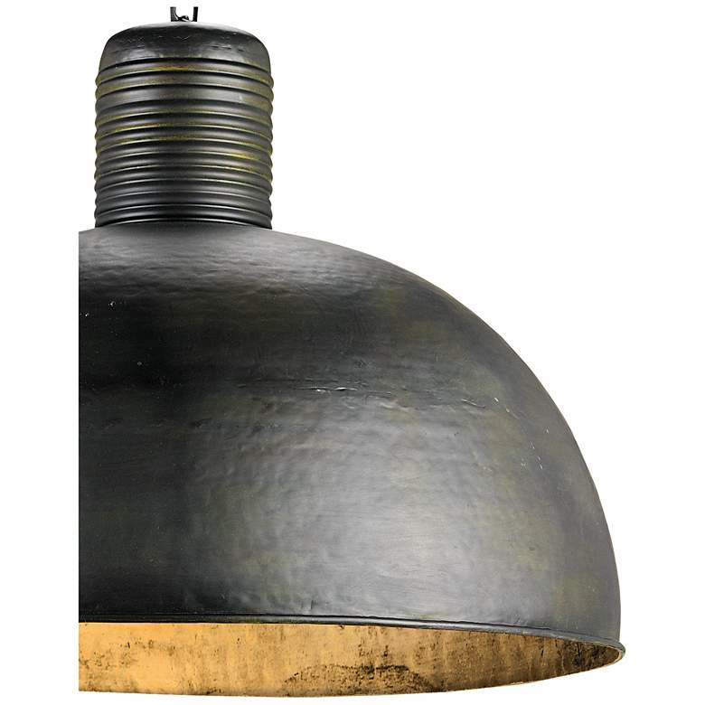 Image 2 Currey & Company Saga 28" Wide Dark Black Pendant Light more views