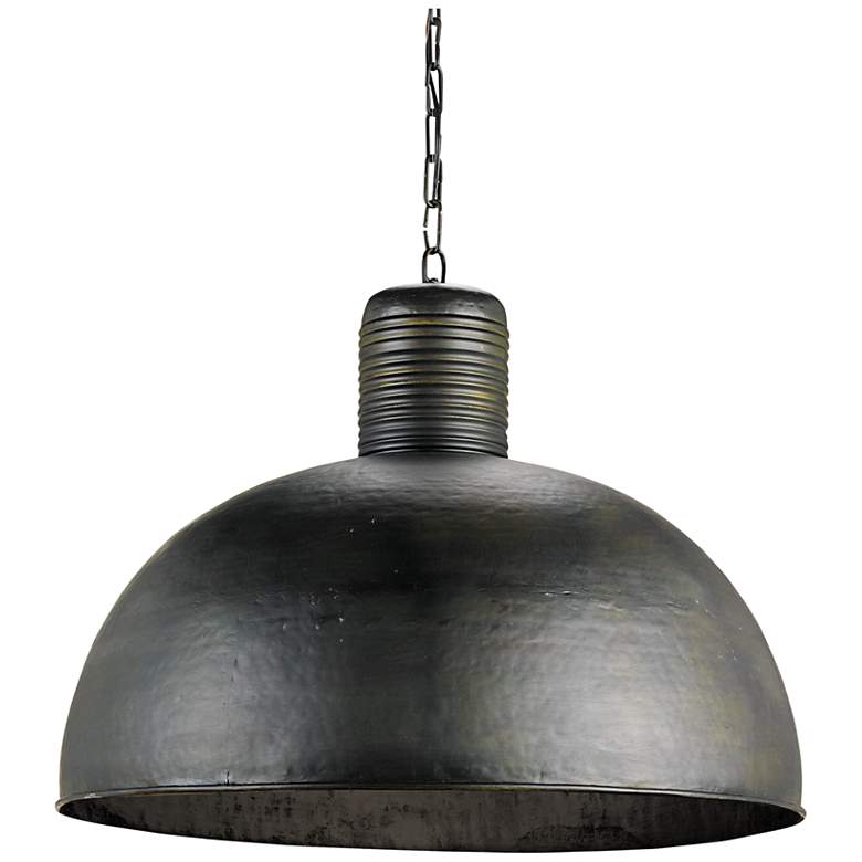 Image 3 Currey & Company Saga 28" Wide Dark Black Pendant Light more views