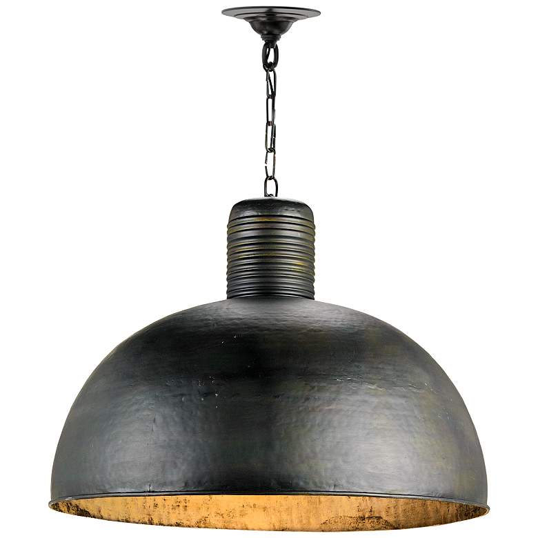 Image 4 Currey & Company Saga 28" Wide Dark Black Pendant Light more views