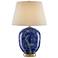 Currey and Company Sakura Blue White Table Lamp