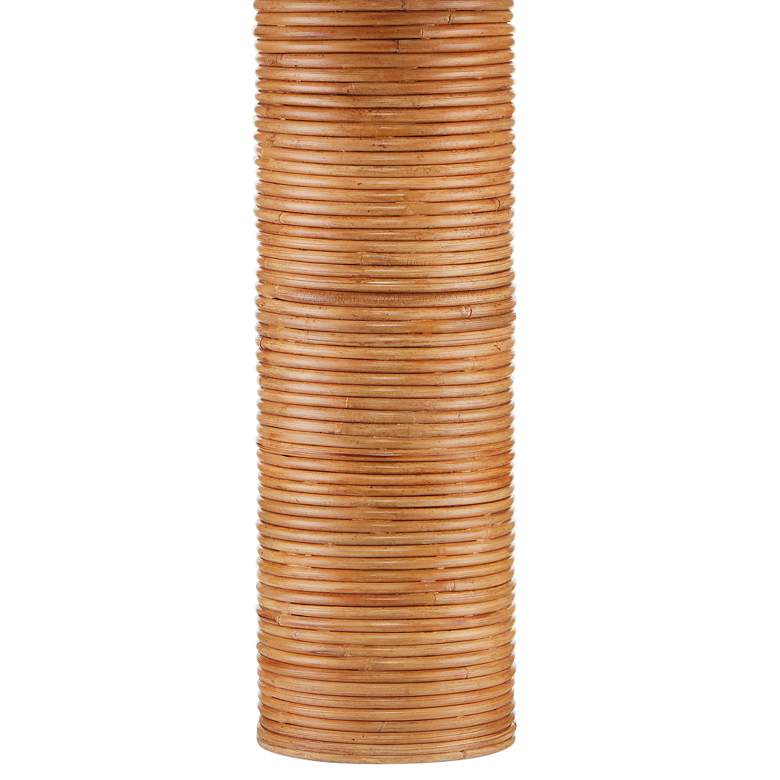 Image 4 Currey & Company Salome Linen Shade and Natural Rattan Table Lamp more views