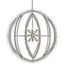 2_Currey & Company Saltwater 34" Silver Leaf Seaglass Orb Chandelier