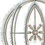 3_Currey & Company Saltwater 34" Silver Leaf Seaglass Orb Chandelier more views