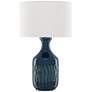 Currey &amp; Company Samba 29 1/4" Silk and Ocean Blue Ceramic Lamp