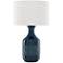 Currey & Company Samba 29 1/4" Silk and Ocean Blue Ceramic Lamp