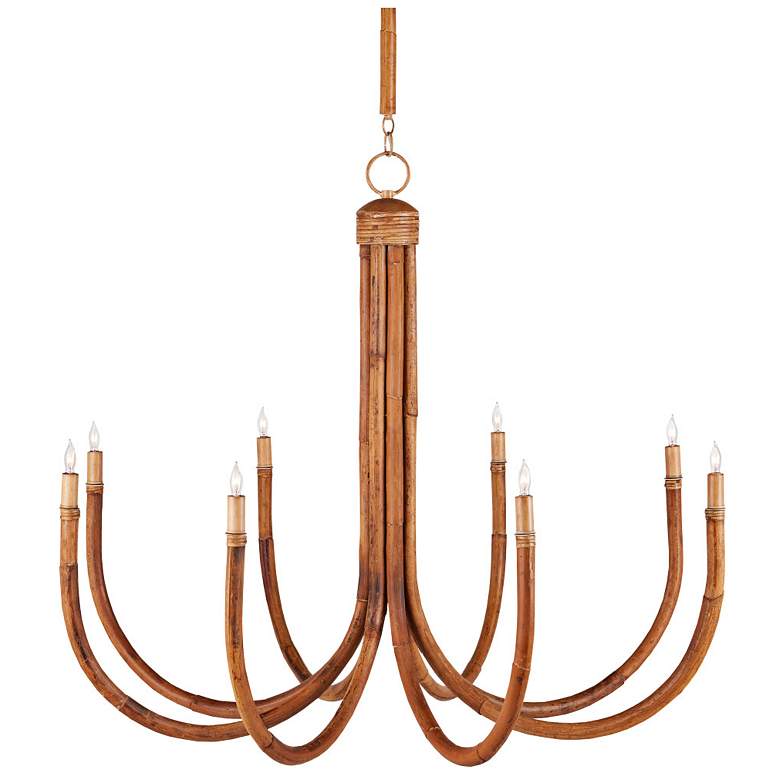 Image 2 Currey & Company Samsara 42 1/2"W 8-Light Rattan Chandelier